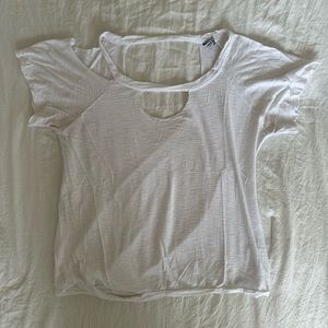 White distressed tee
